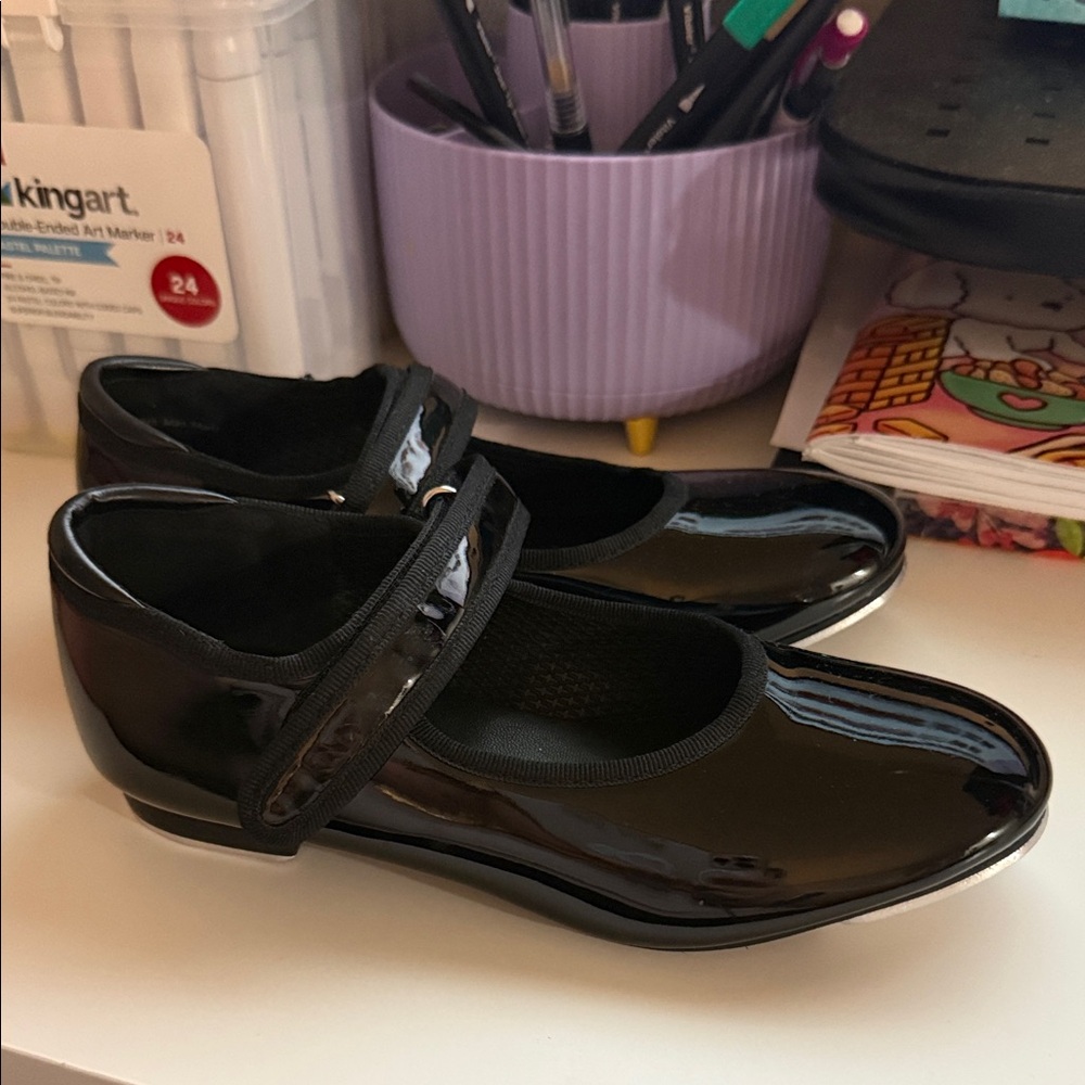 Danskin Black Kids Dress Shoes Tap Shoes